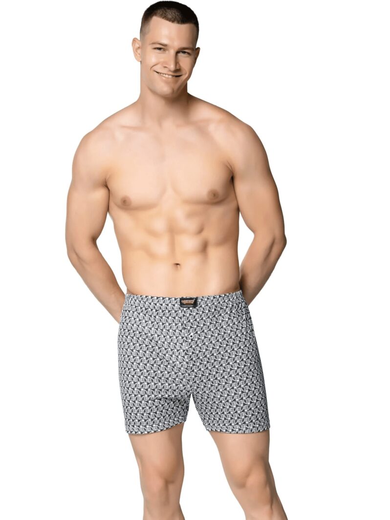Sedef Yıldız Penye Empirme Desenli Boxer