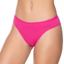 Sedef Yıldız Likralı Düz Renk Bikini Fuşya