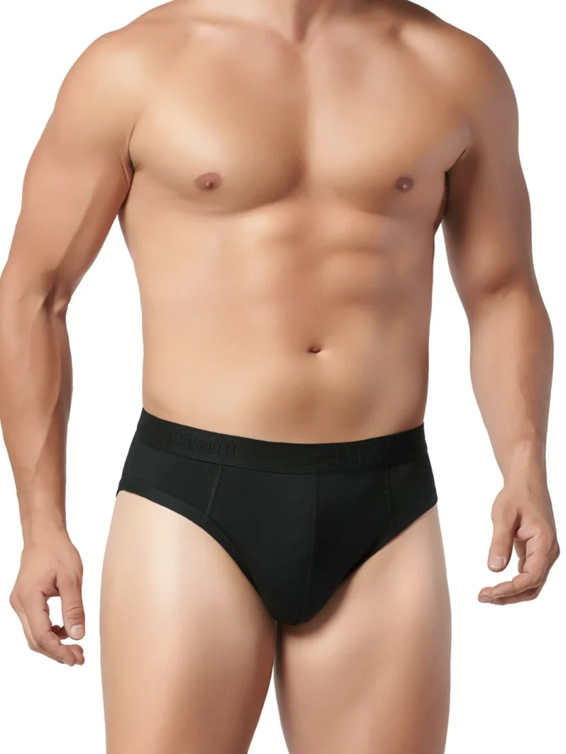 Gümüş 7008 Erkek Modal Kemerli Slip Külot Siyah