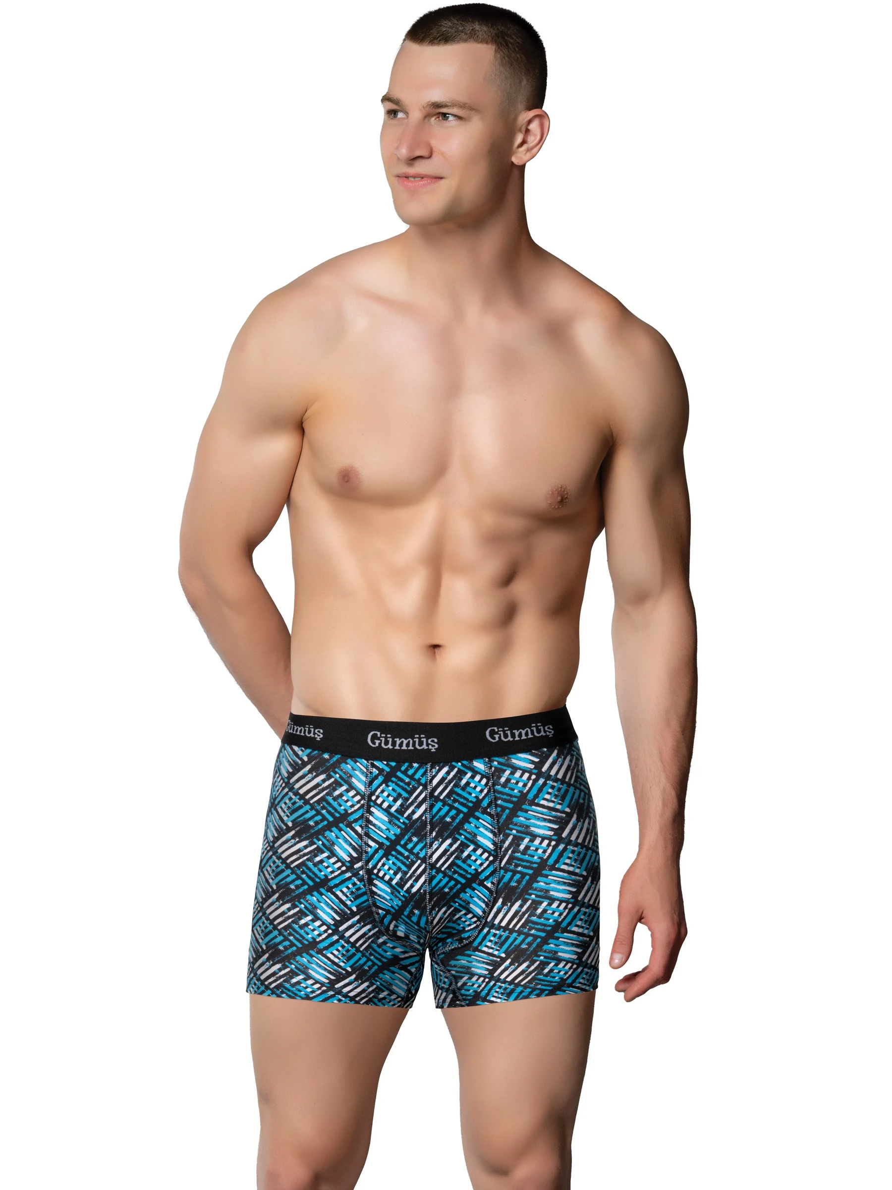 Gümüş 3064 Erkek Likralı Empirme Boxer