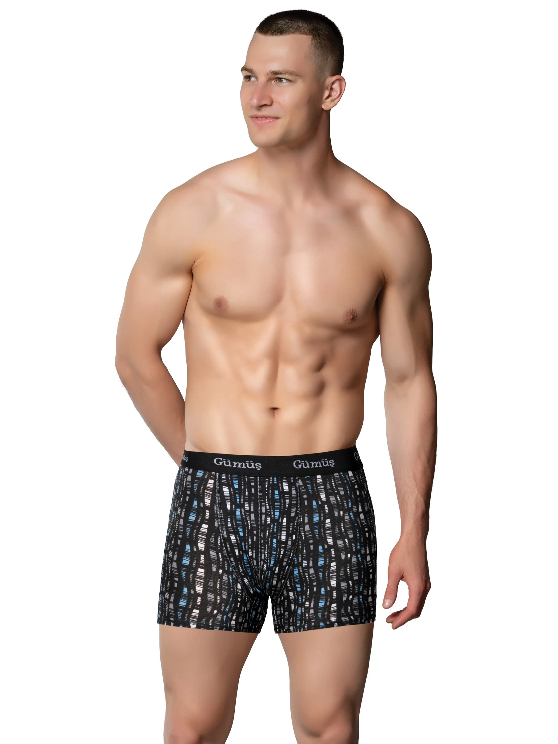 Gümüş 3064 Erkek Likralı Empirme Boxer