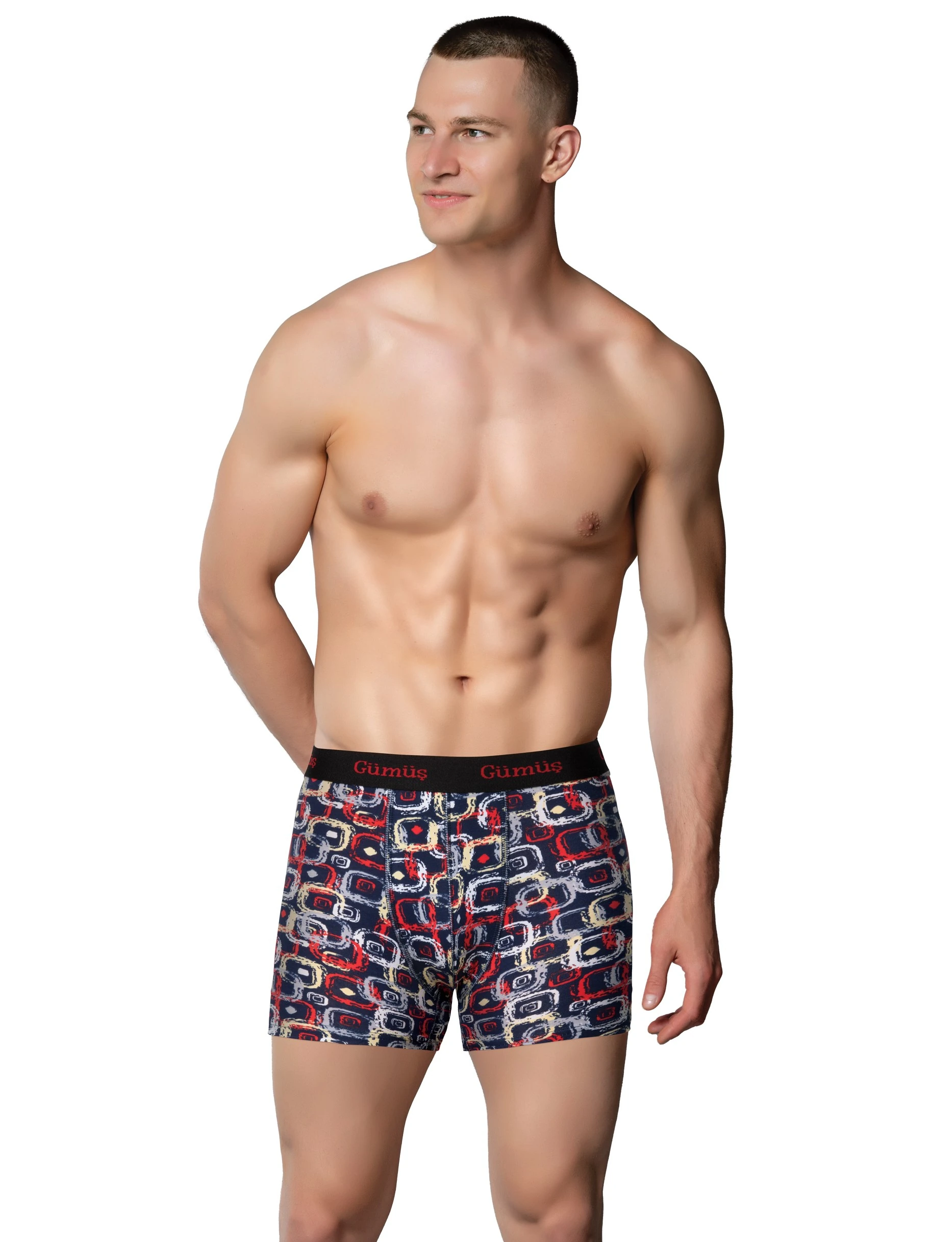 Gümüş 3064 Erkek Likralı Empirme Boxer