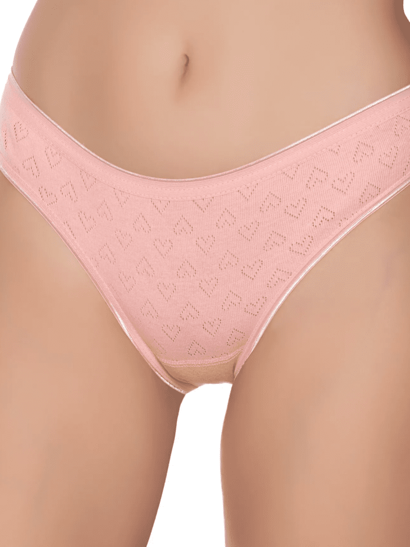 Gümüş İç Giyim 6092 Kadın Jakarlı Kalp Desenli Bikini