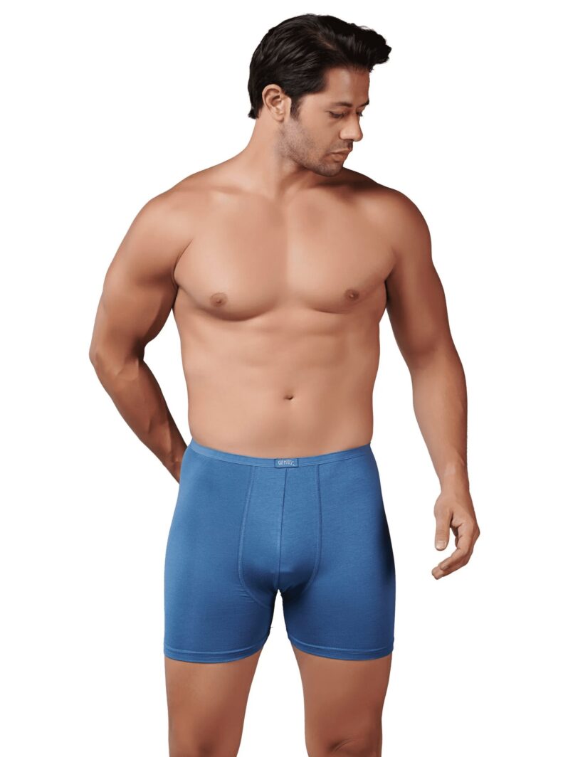 Gümüş Bambu İnce Bel Elastan Boxer