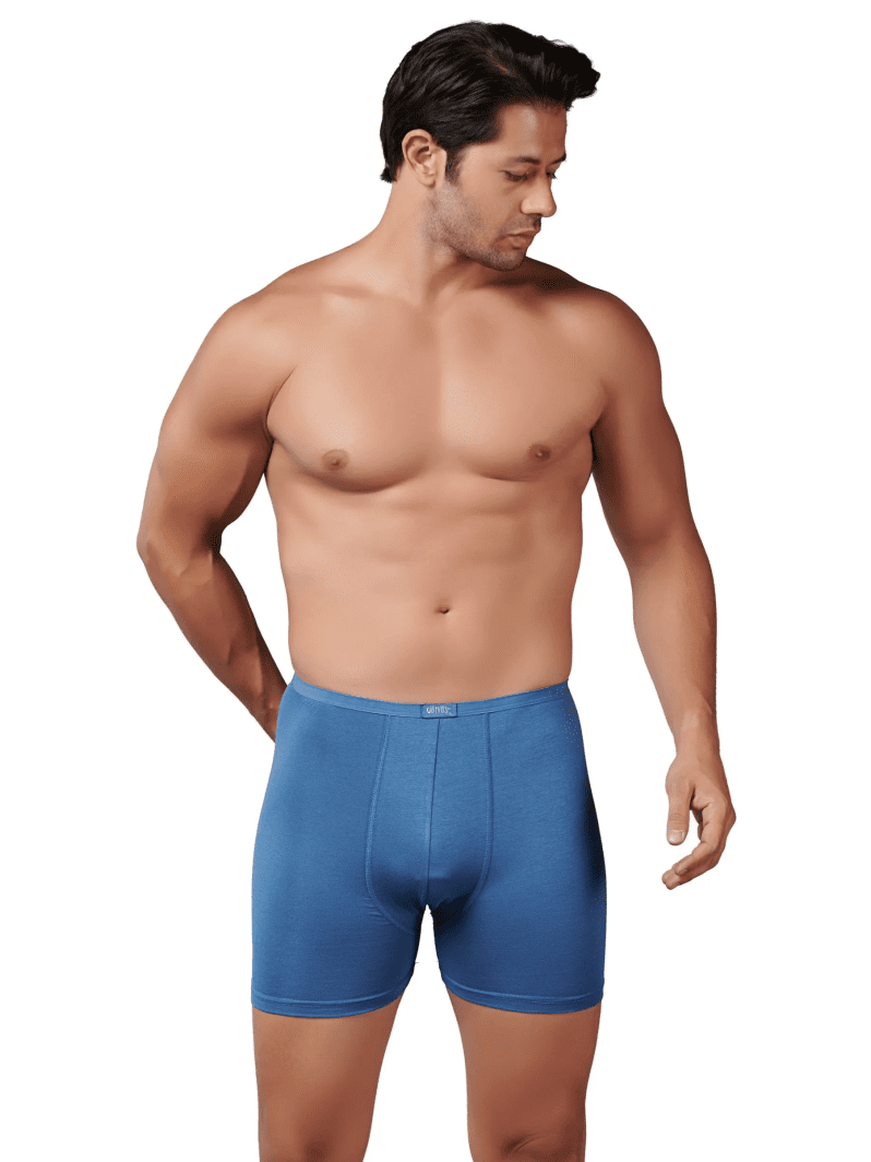 Gümüş Bambu İnce Bel Elastan Boxer