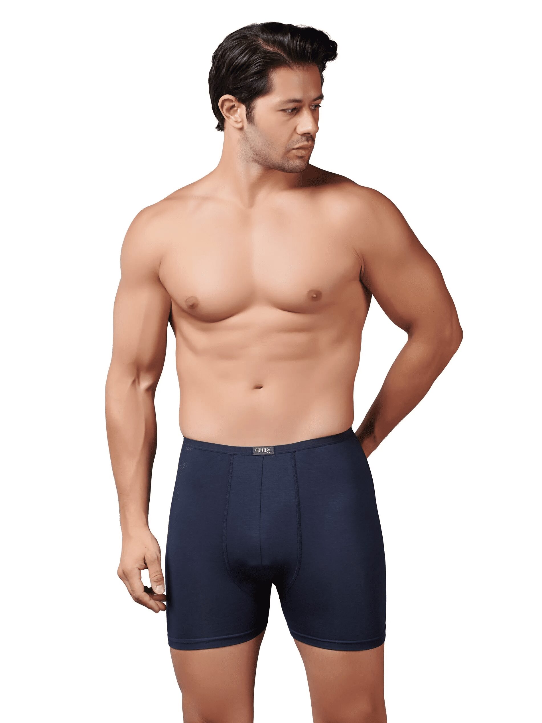 Gümüş Bambu İnce Bel Elastan Boxer