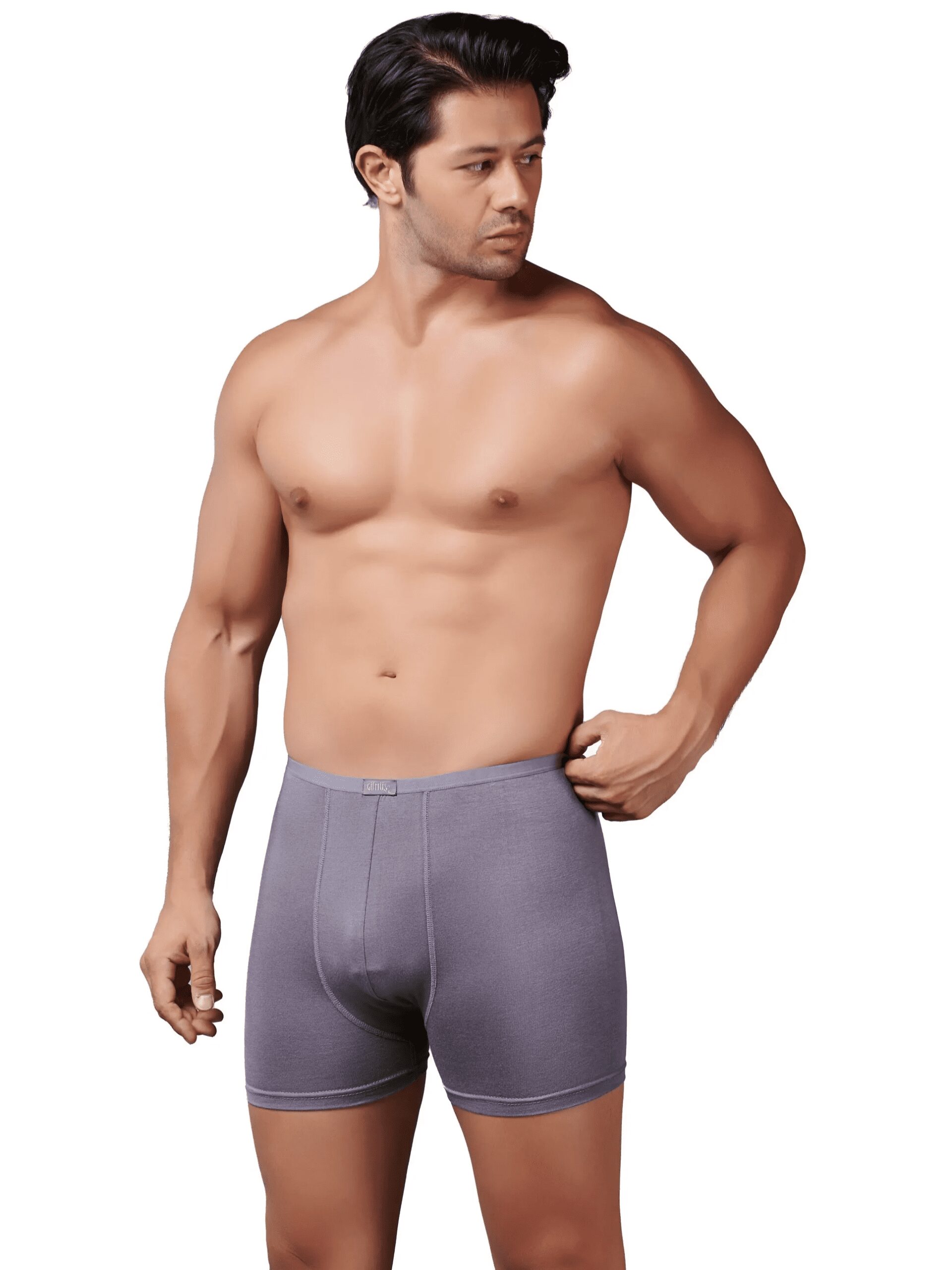 Gümüş Bambu İnce Bel Elastan Boxer