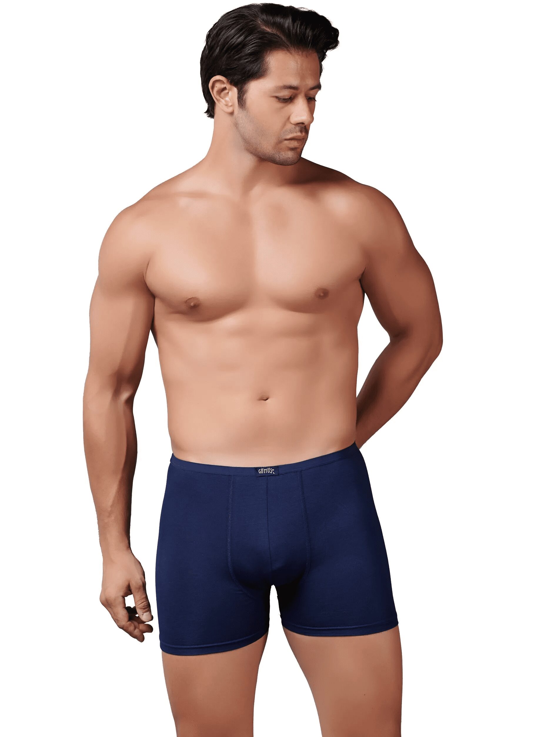 Gümüş Bambu İnce Bel Elastan Boxer