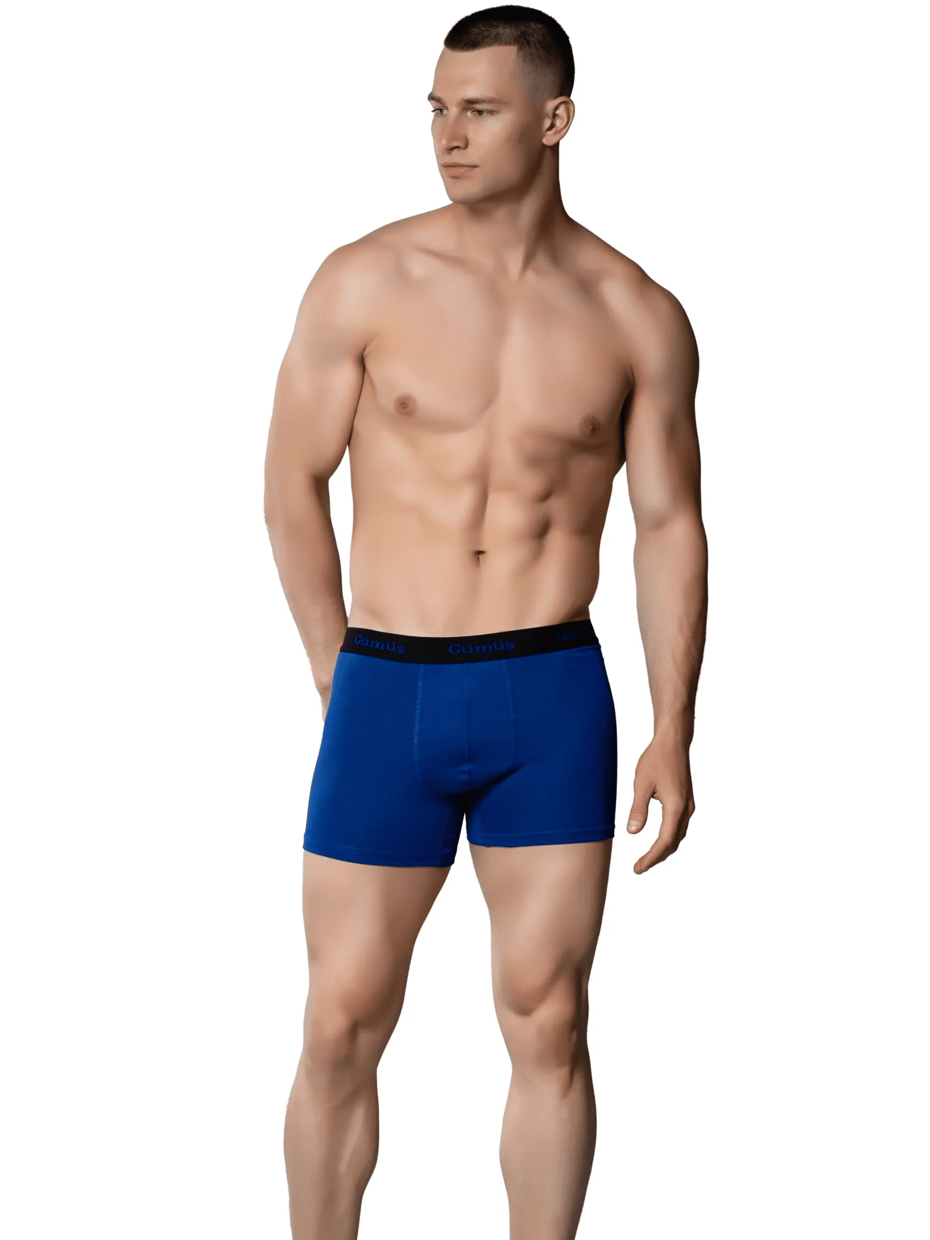 Gümüş 3074 Erkek Likralı Spor Boxer