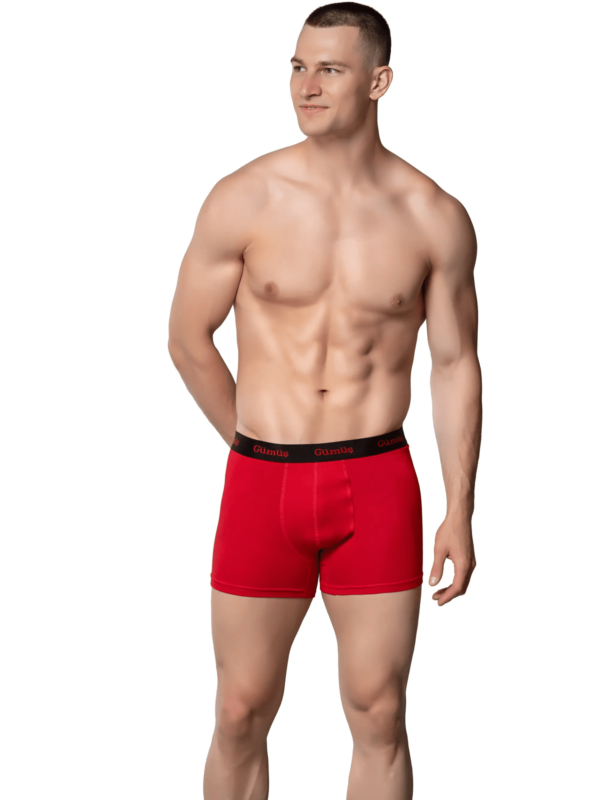 Gümüş 3074 Erkek Likralı Spor Boxer