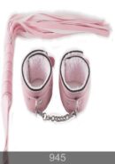 Redsaks İkili Fantezi Set Kırbaç Kelepçe Pembe