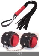 Redsaks İkili Fantezi Set Kırbaç Kelepçe
