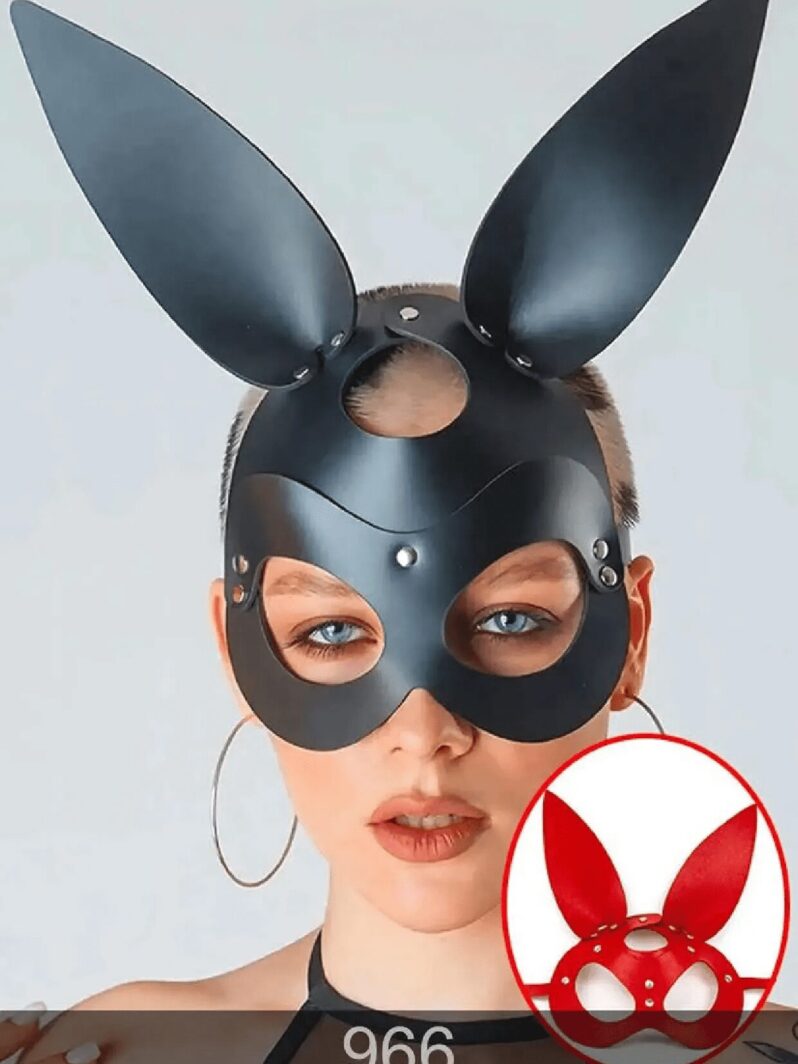 Redsaks Kadın Seksi Fantezi Deri Tavşan Maske