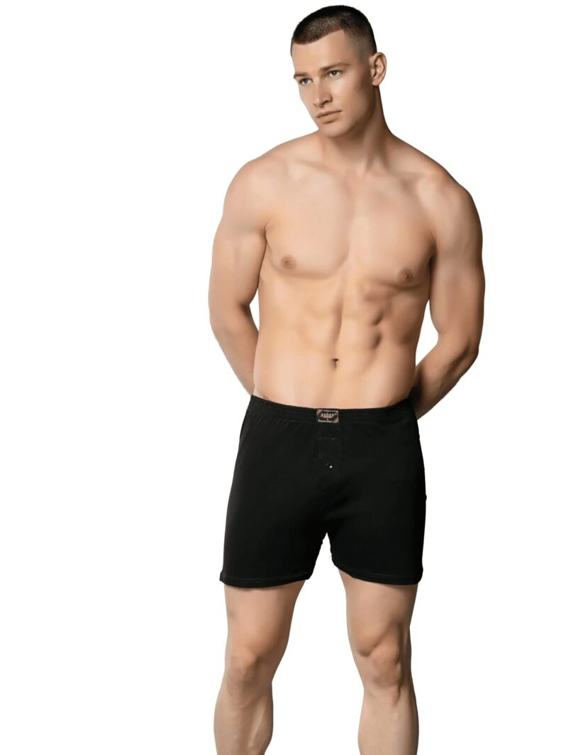 Sedef Yıldız Penye Boxer Siyah