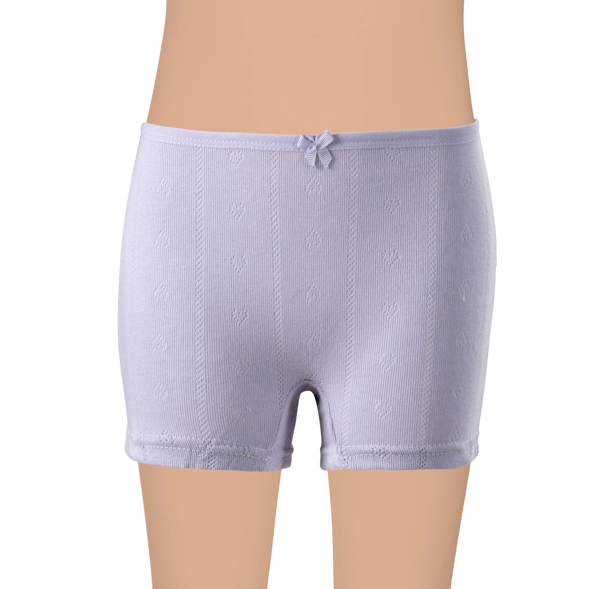 Gümüş 3113 Kız Çocuk Jakarlı Kalp Desenli Boxer