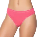 Sedef Yıldız Likralı Düz Renk Bikini Nar Çiçeği