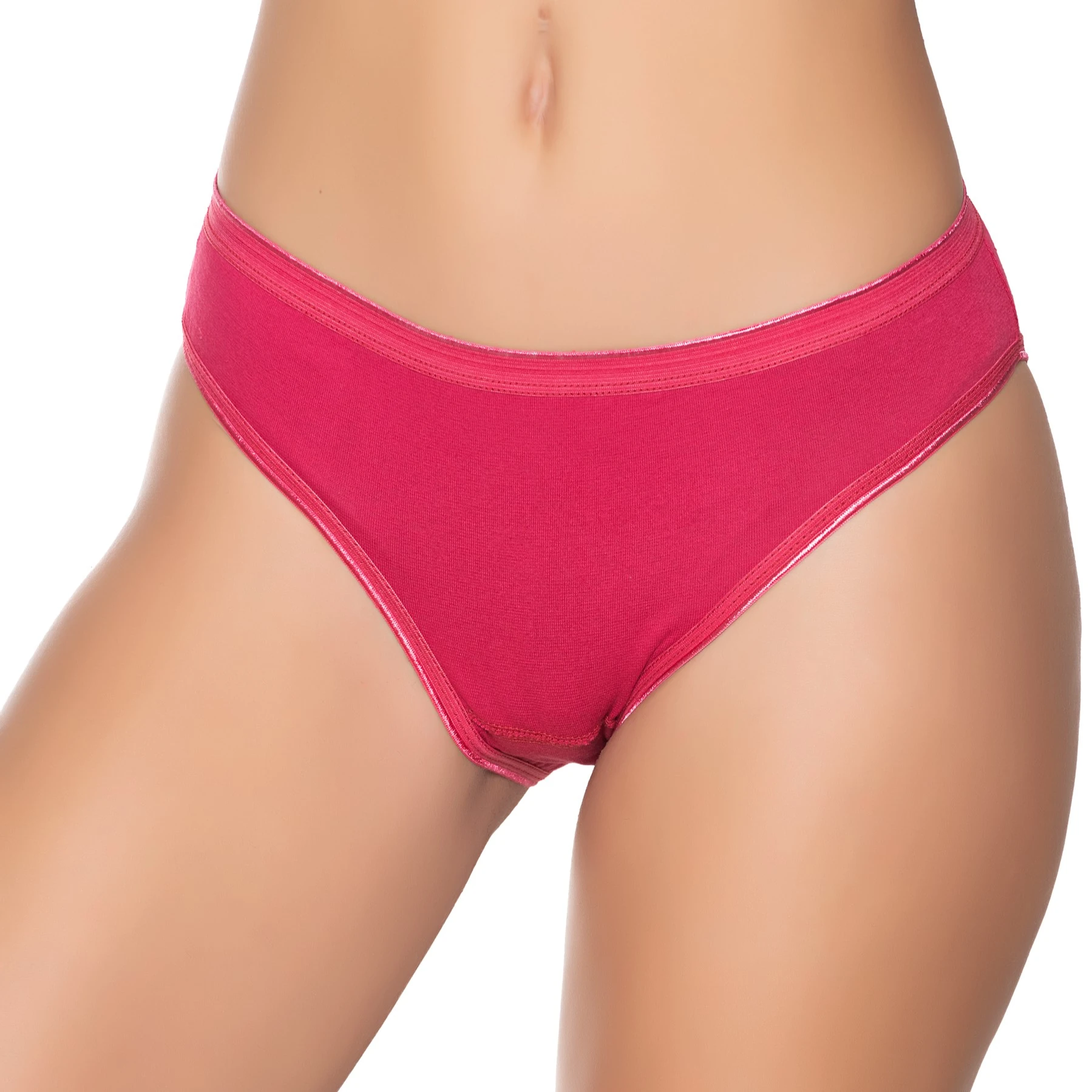 Sedef Yıldız Likralı Düz Renk Bikini Fuşya