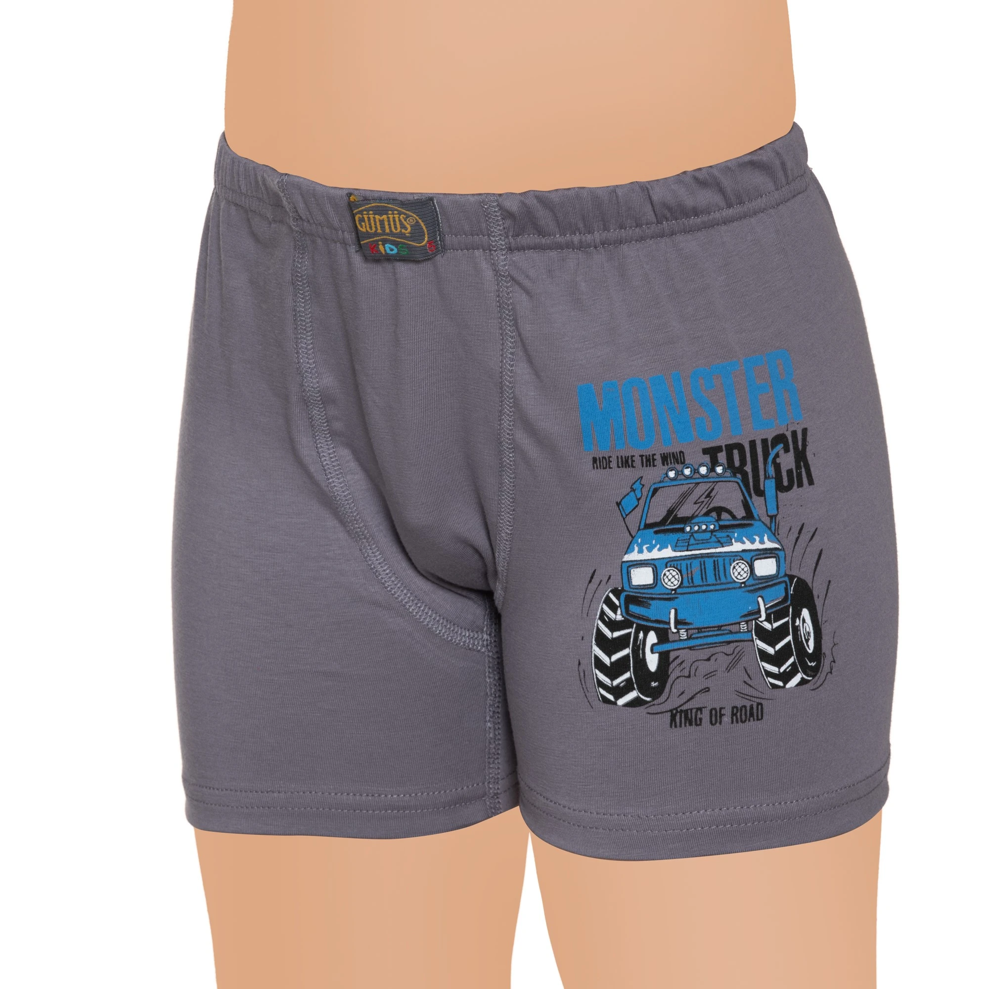 Gümüş 3110 Erkek Çocuk Likralı Baskılı Boxer