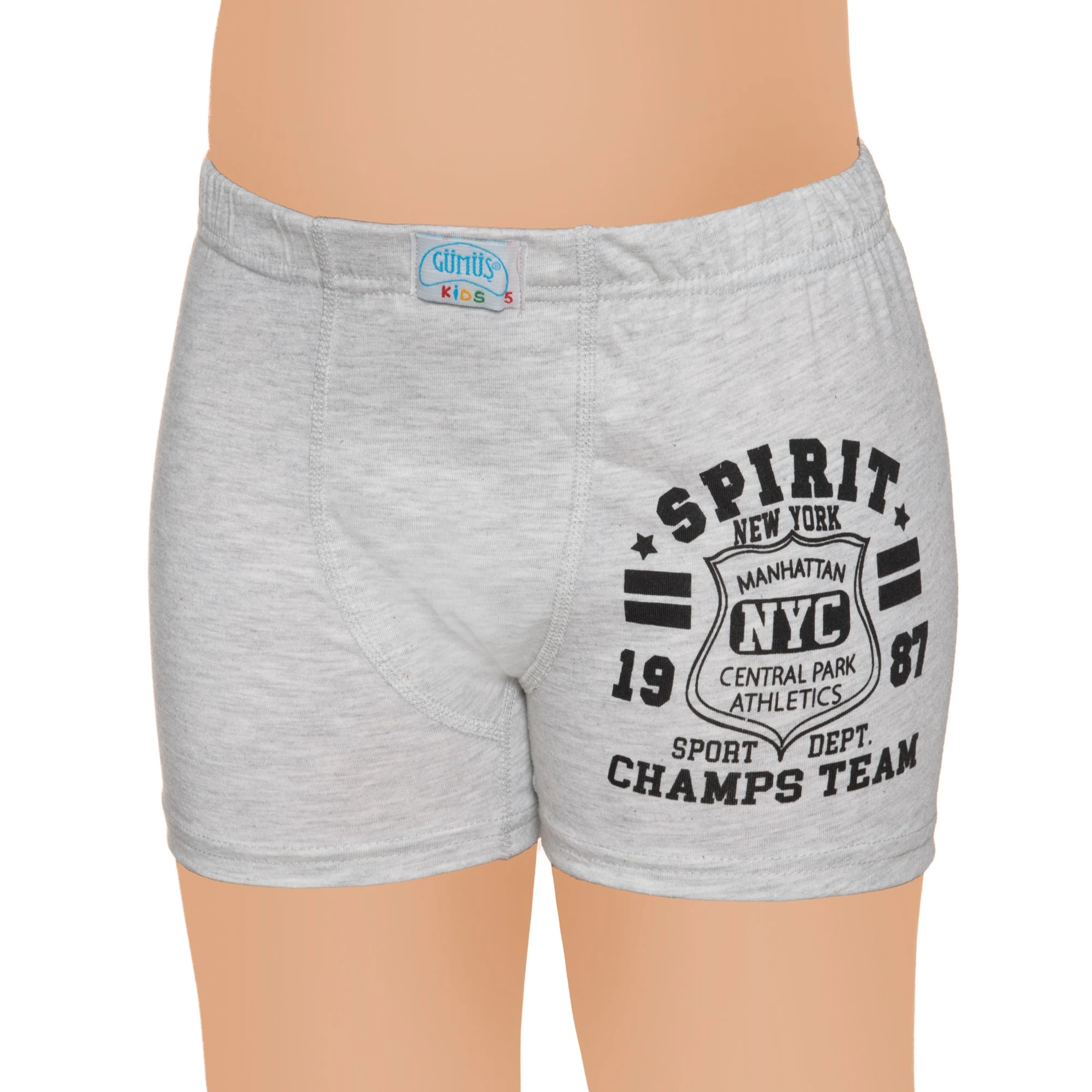 Gümüş 3110 Erkek Çocuk Likralı Baskılı Boxer