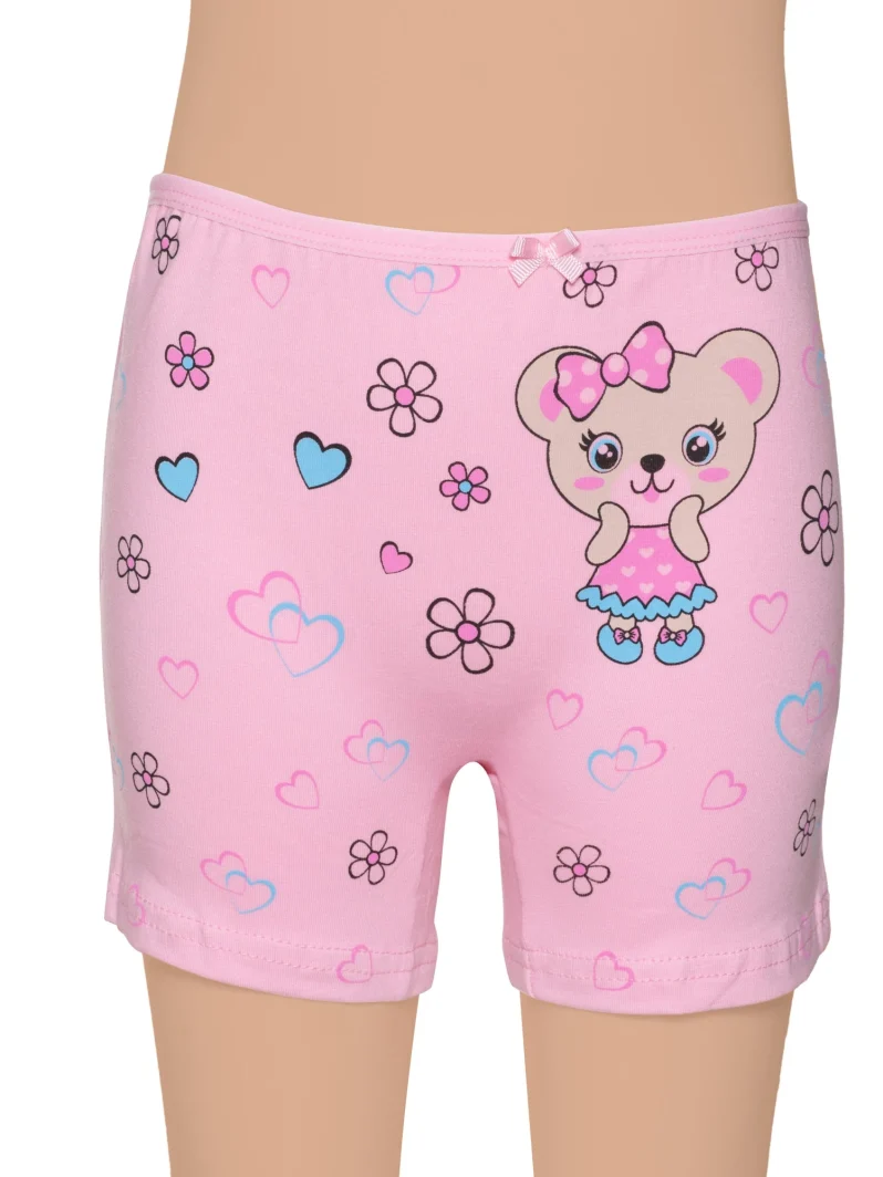 Gümüş 3069 Kız Çocuk Likralı Baskılı Boxer