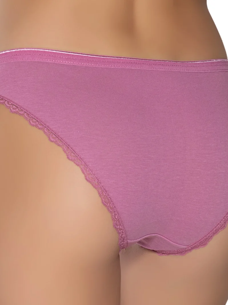 Gümüş İç Giyim 6094 Kadın Likralı İnce Bel Paçası Dantel Bikini