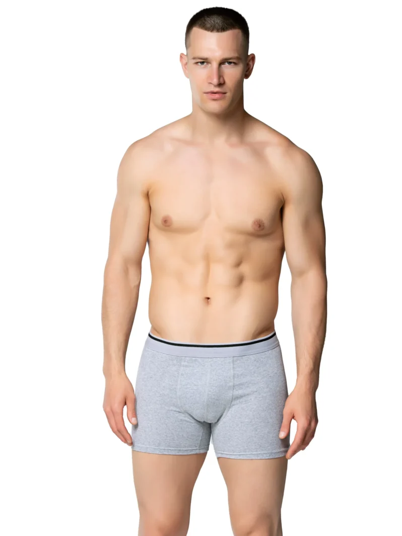 Sedef Yıldız Likralı Boxer Gri