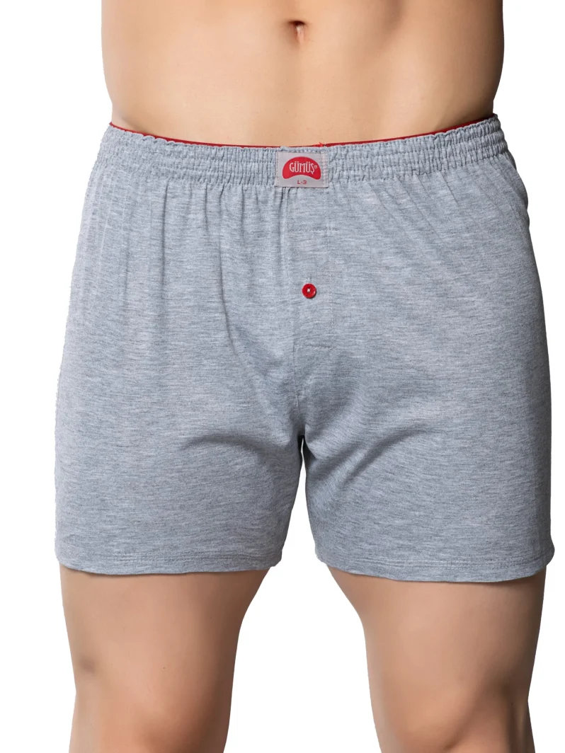 Toptan Gümüş Erkek Penye Havlu Bel Düz Boxer Modelleri