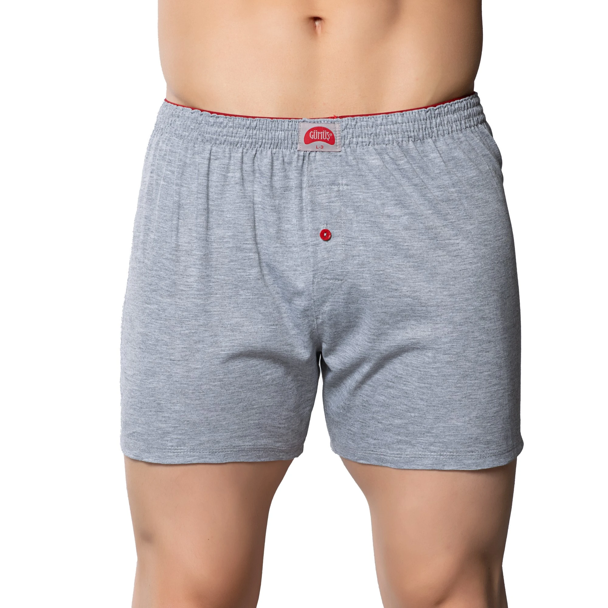Toptan Gümüş Erkek Penye Havlu Bel Düz Boxer Modelleri