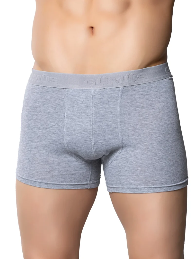 Gümüş 4018 Erkek Likralı Boxer Gri