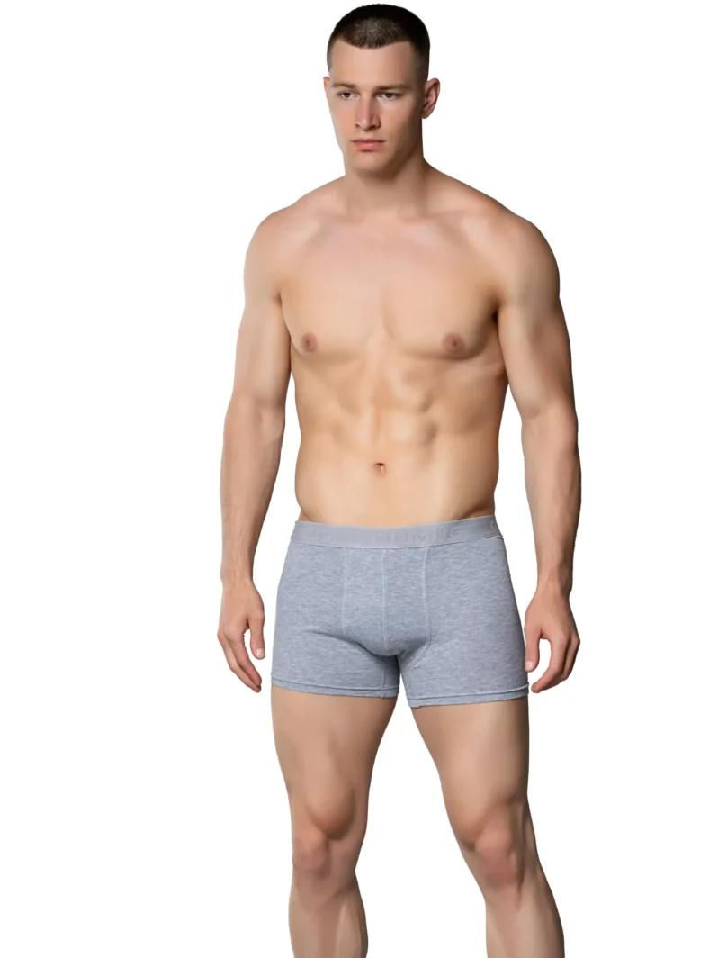 Gümüş 4018 Erkek Likralı Boxer Gri