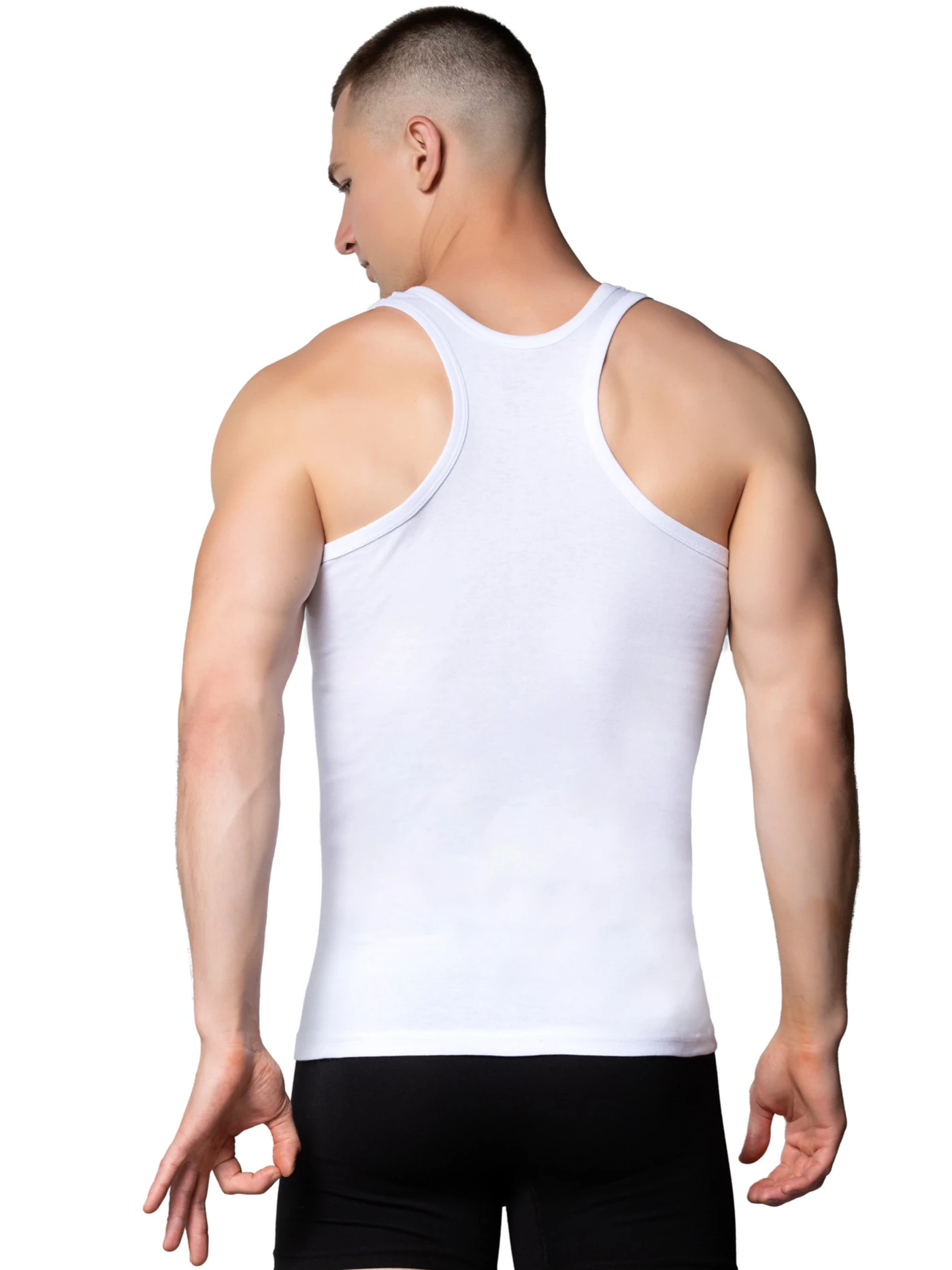 Gümüş 4019 Erkek Ribana Sporcu Atlet Beyaz