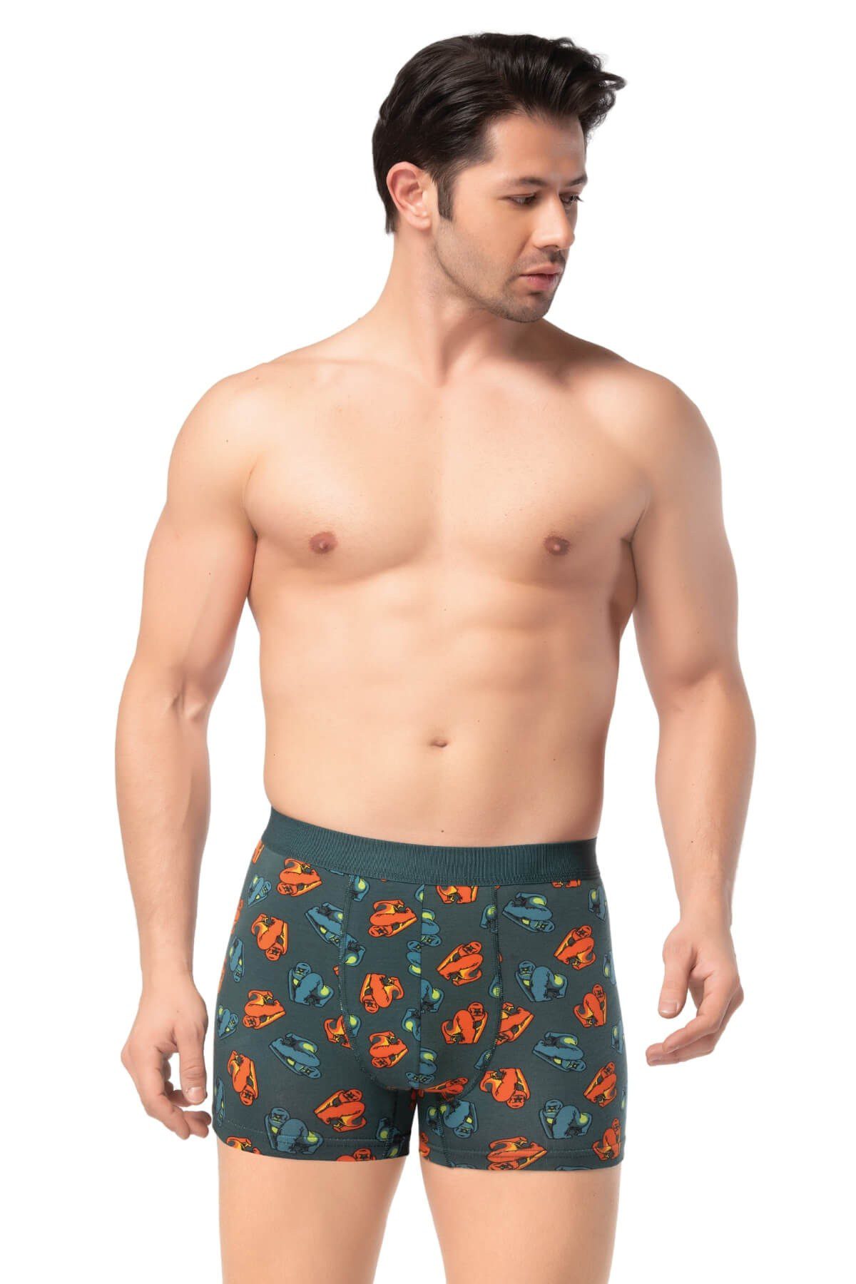 Berrak Erkek Lycralı Desenli Boxer Short