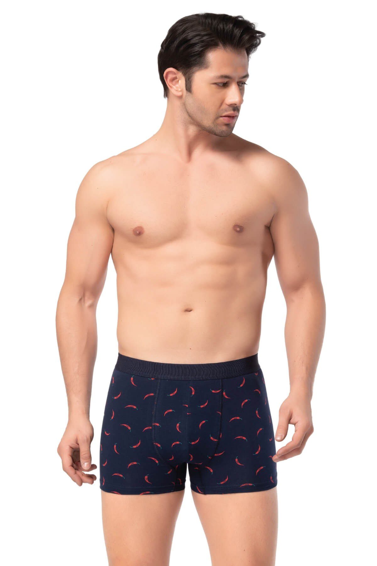 Berrak Erkek Lycralı Desenli Boxer Short