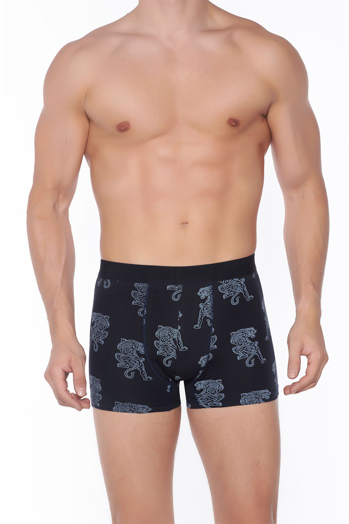 Berrak Erkek Lycralı Desenli Boxer Short
