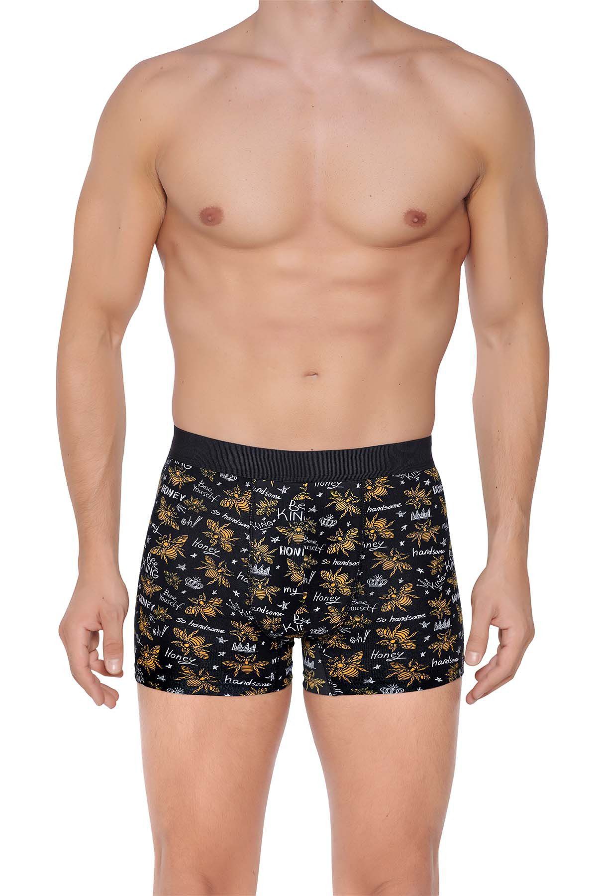 Berrak Erkek Lycralı Desenli Boxer Short