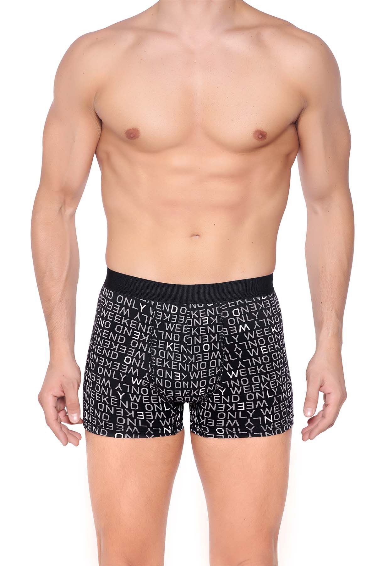 Berrak Erkek Lycralı Desenli Boxer Short