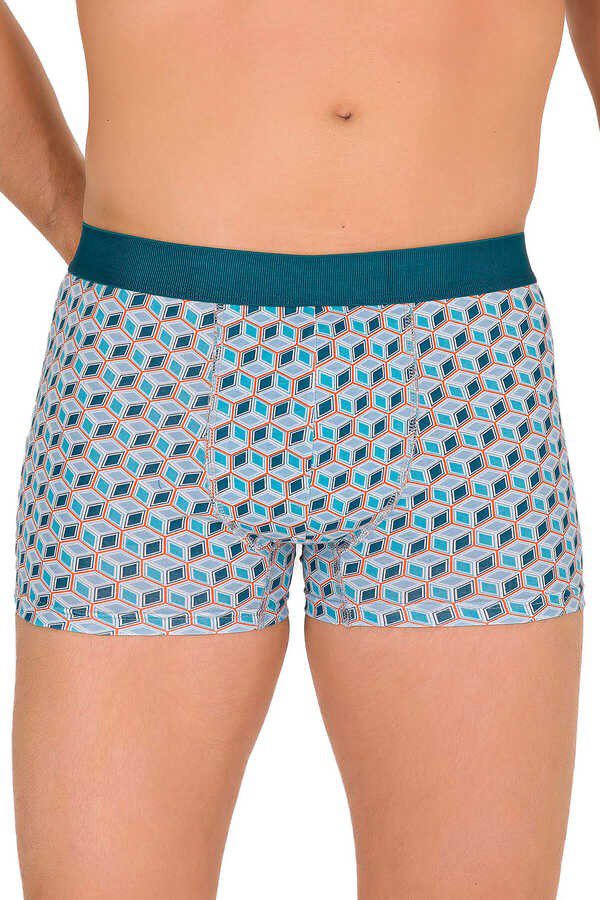 Berrak Erkek Lycralı Desenli Boxer Short