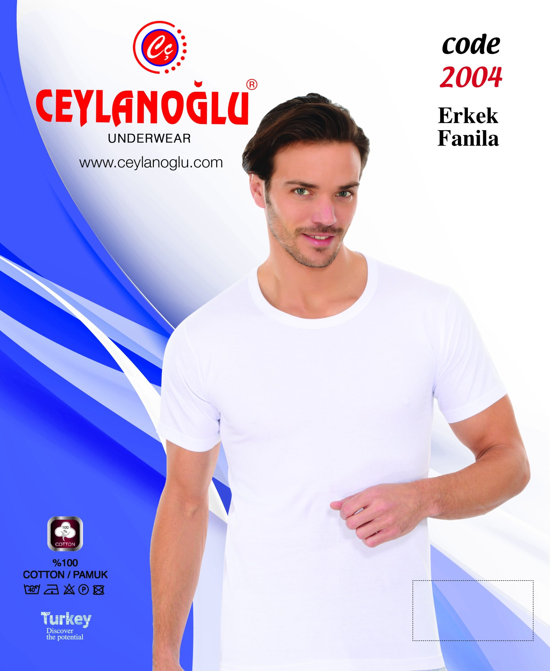 Ceylanoğlu Beyaz Penye Erkek Fanila Beyaz