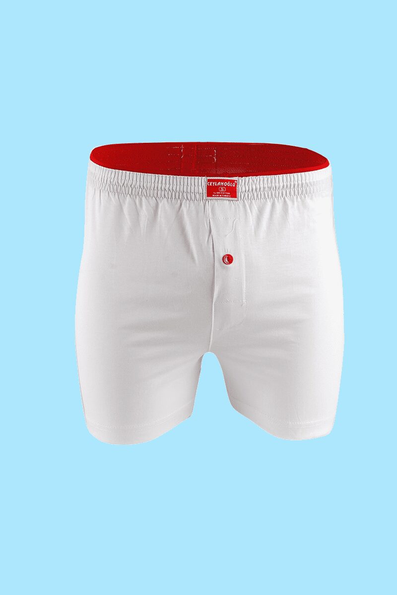 Ceylanoğlu Havlu Bel Erkek Boxer Beyaz