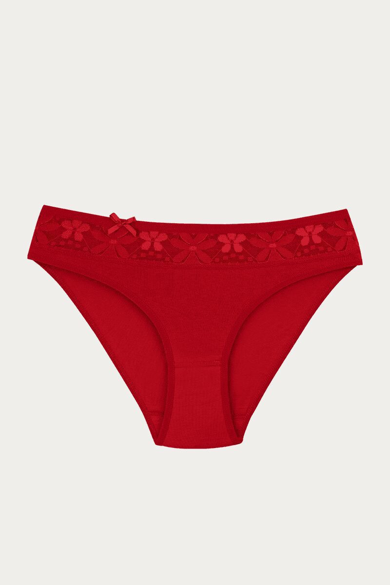 Ceylanoğlu Likralı Beli Dantelli Bikini asarti