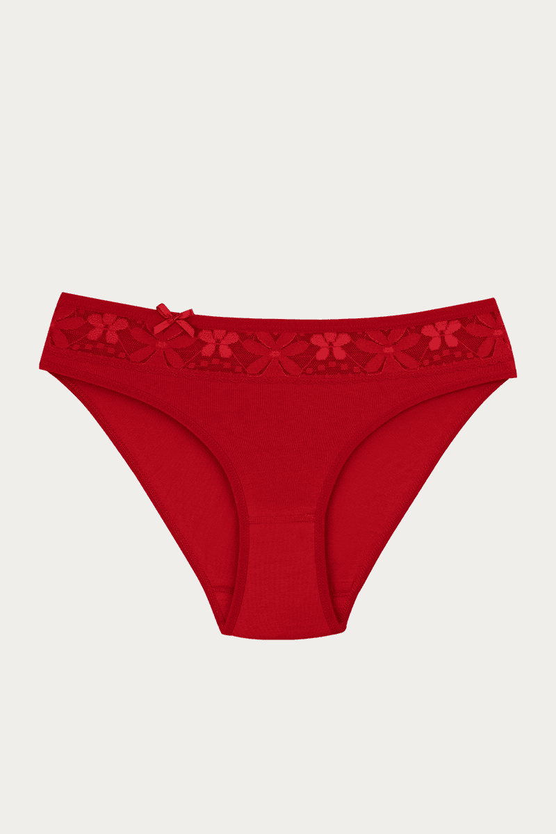 Ceylanoğlu Likralı Beli Dantelli Bikini asarti