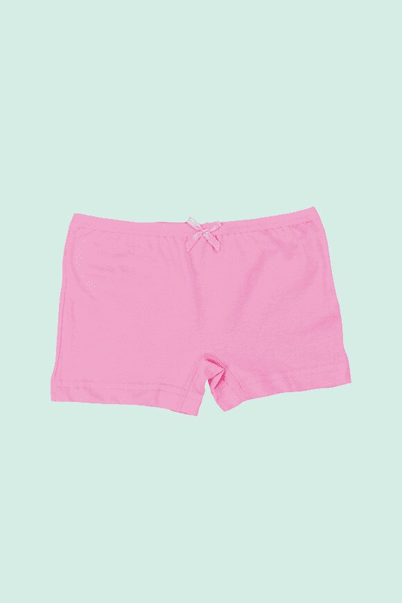 Ceylanoğlu Beyaz-Pembe Likralı Kız Çocuk Boxer