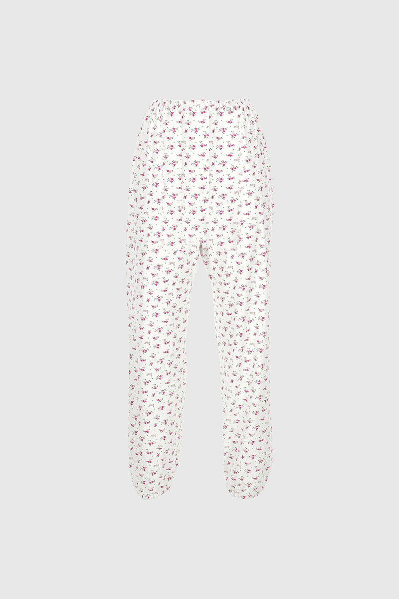 Ceylanoğlu Emprime Yazlık Pijama Düz Paça Emprime