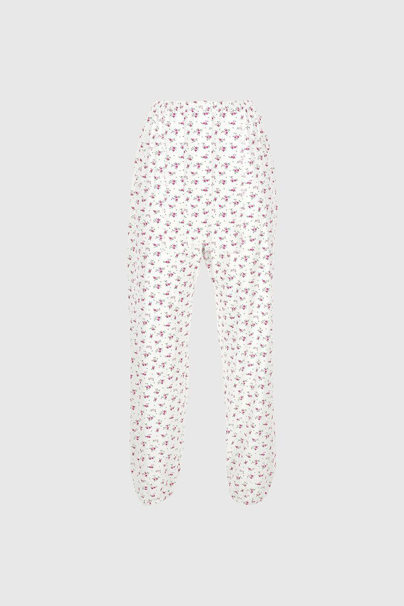 Ceylanoğlu Emprime Kışlık Pijama Düz Paça Emprime