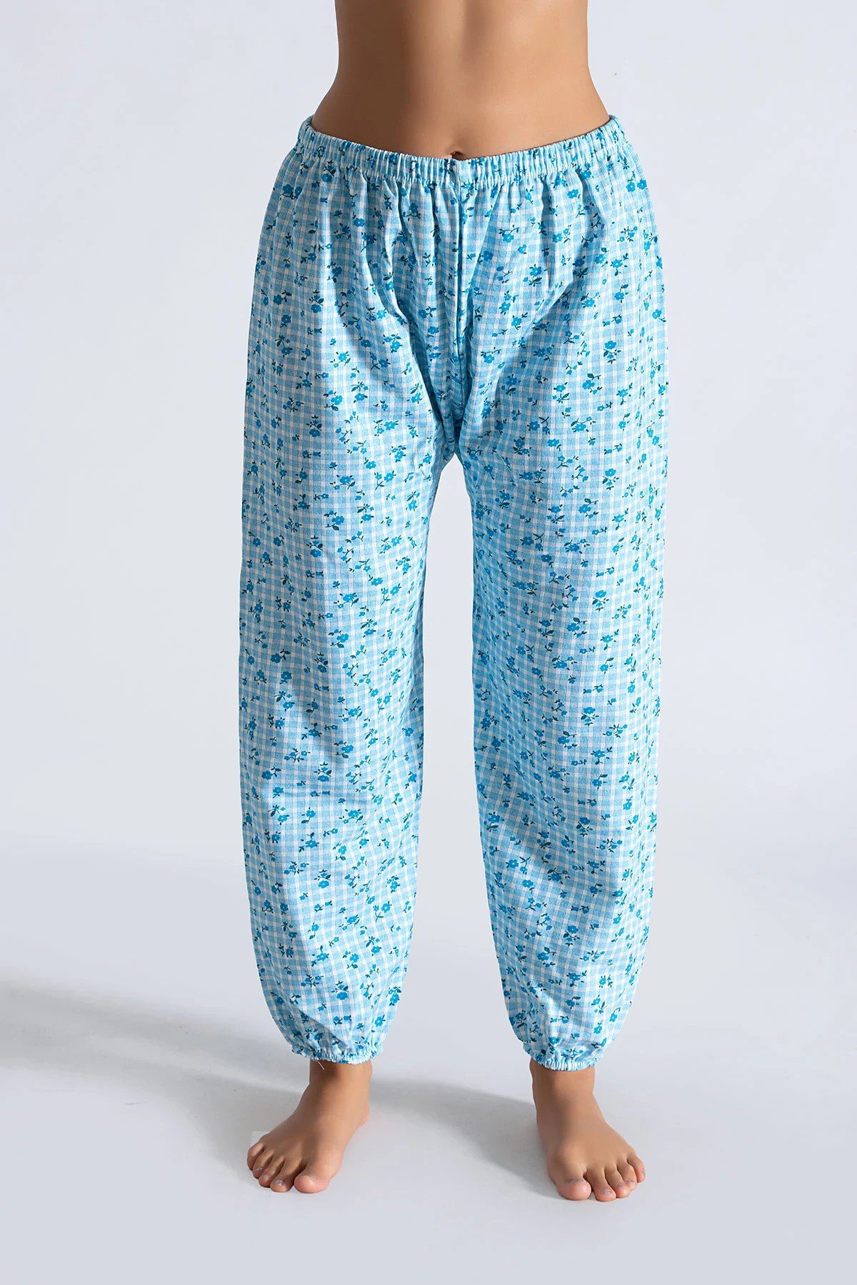 Seher Yıldızı Emprime İki İplik Pijama Lastikli Emprime
