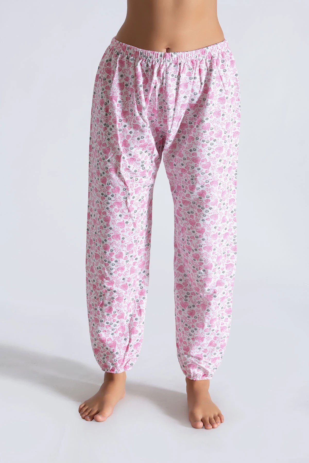 Seher Yıldızı Emprime İki İplik Pijama Lastikli Emprime