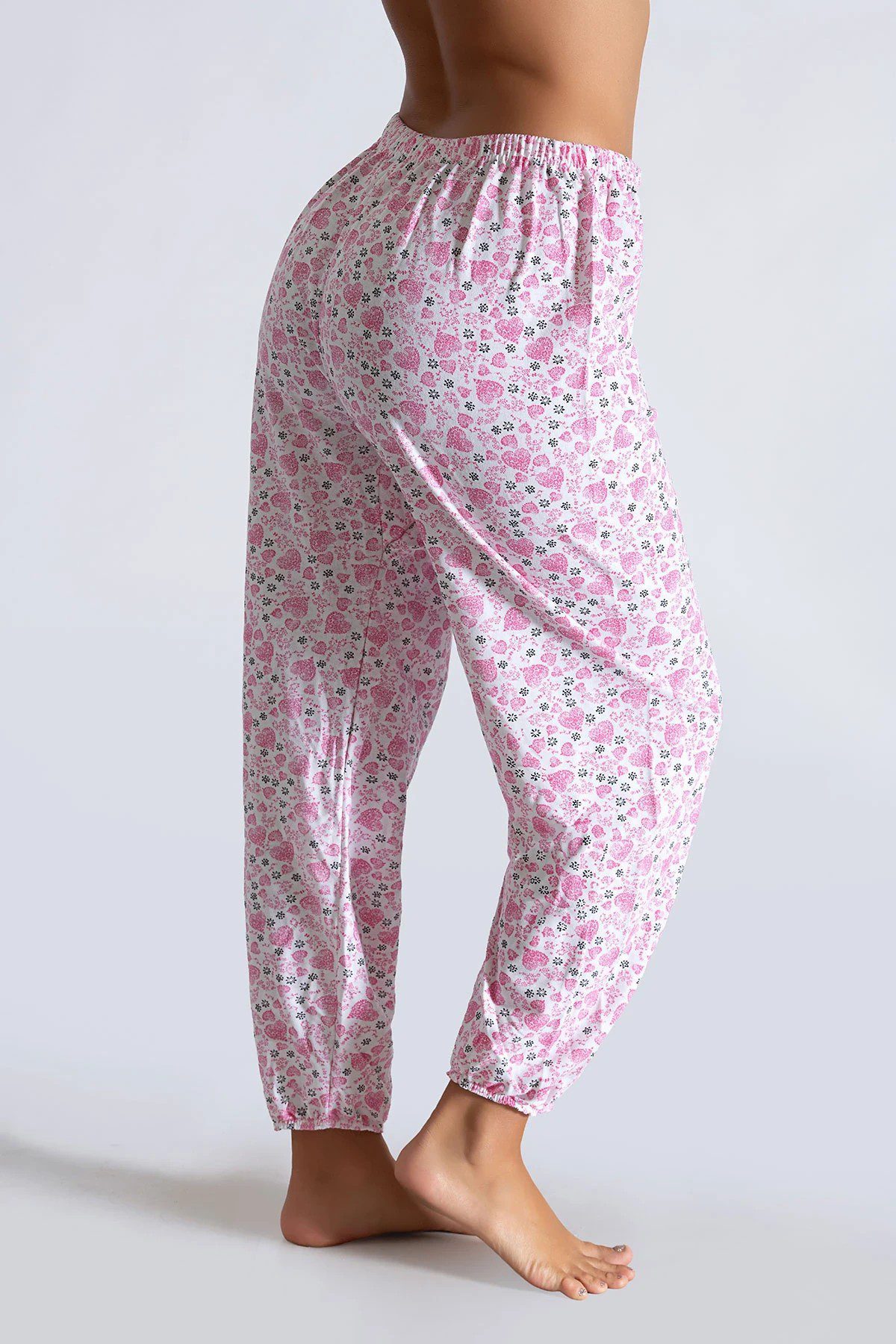 Seher Yıldızı Emprime İki İplik Pijama Lastikli Emprime