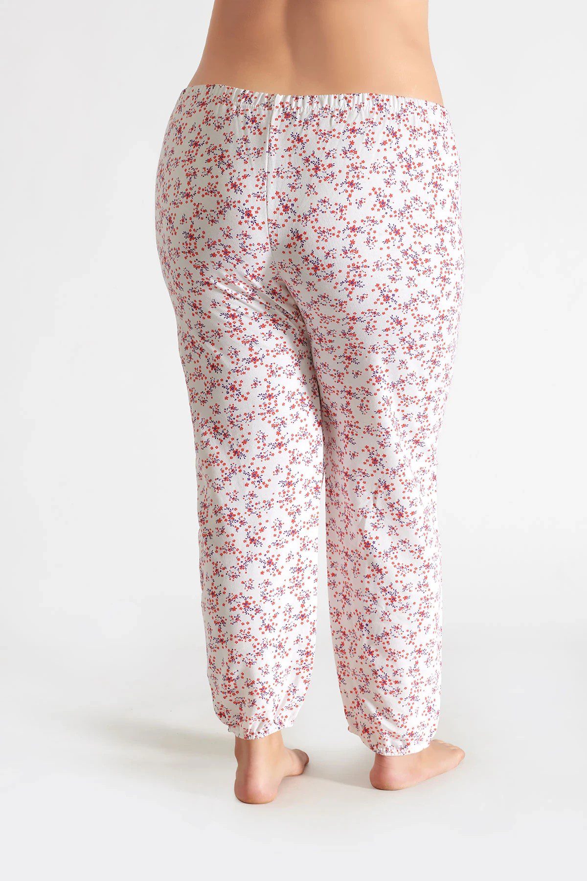 Seher Yıldızı Emprime İki İplik Pijama Lastikli Emprime