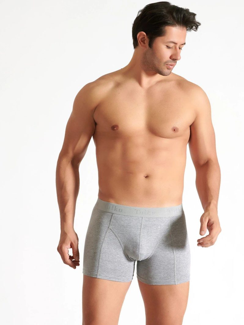 Tutku İç Giyim Elastan Boxer Gri
