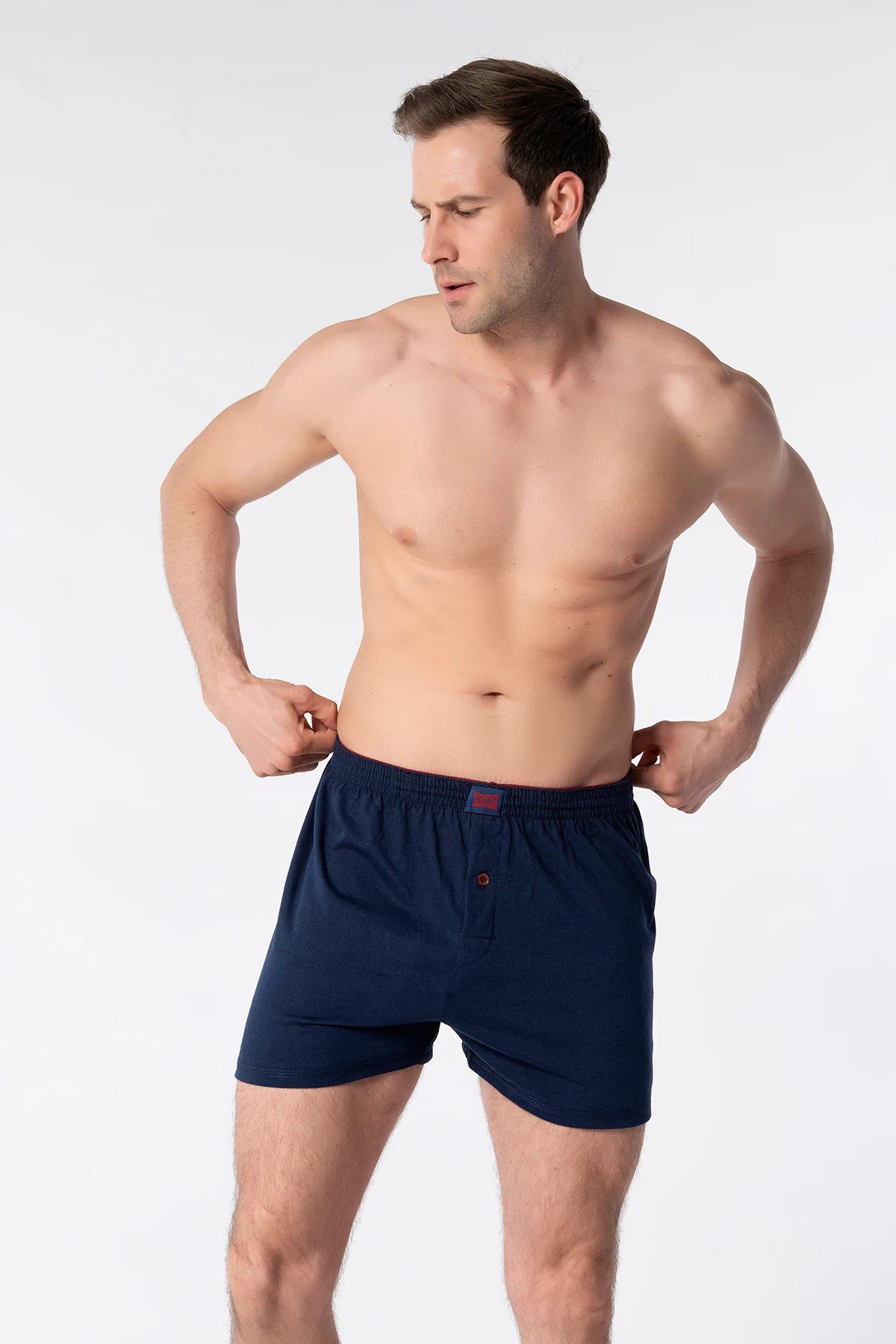 Tutku İç Giyim Penye Düz Erkek Boxer Lacivert